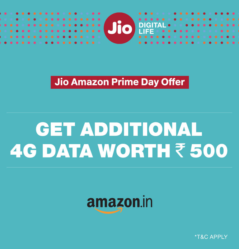 Jio Amazon Prime Day Offer Get Free Additional 4g Data Worth 500